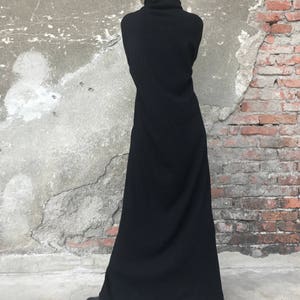 Plus Size Maxi Dress, Knit Sweater Dress, Long Maxi Dress, Winter Maxi Dress, Women Dress, Elegant Dress, Black Dress, Bohemian Clothing image 6