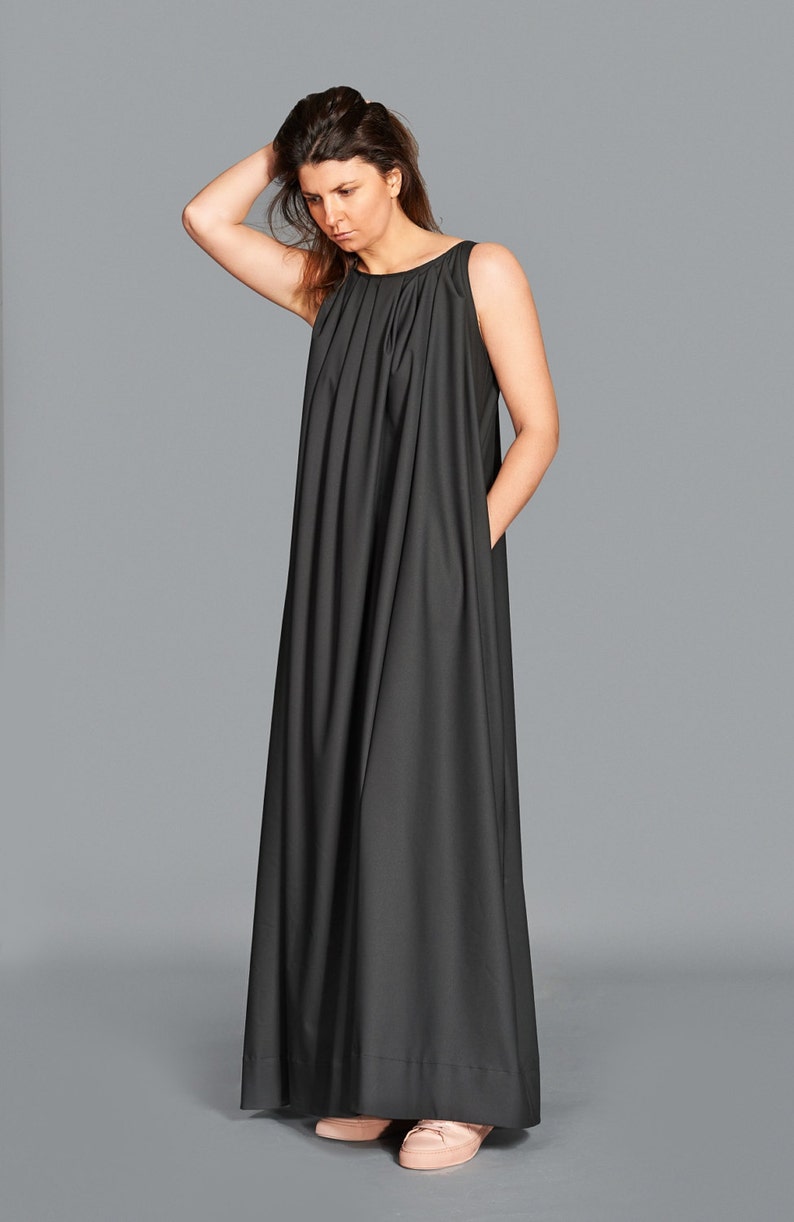 Black Kaftan Dress Black Maxi Dress Long Maternity Dress Etsy