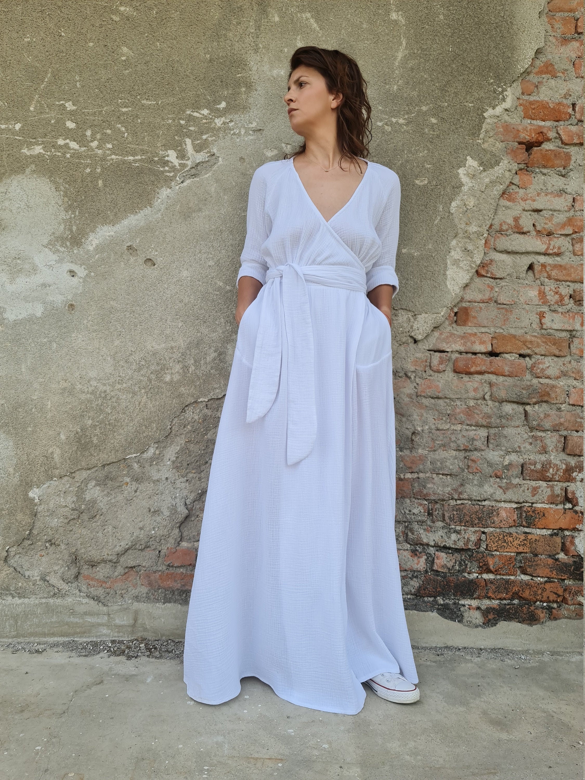 White Muslin Dress 