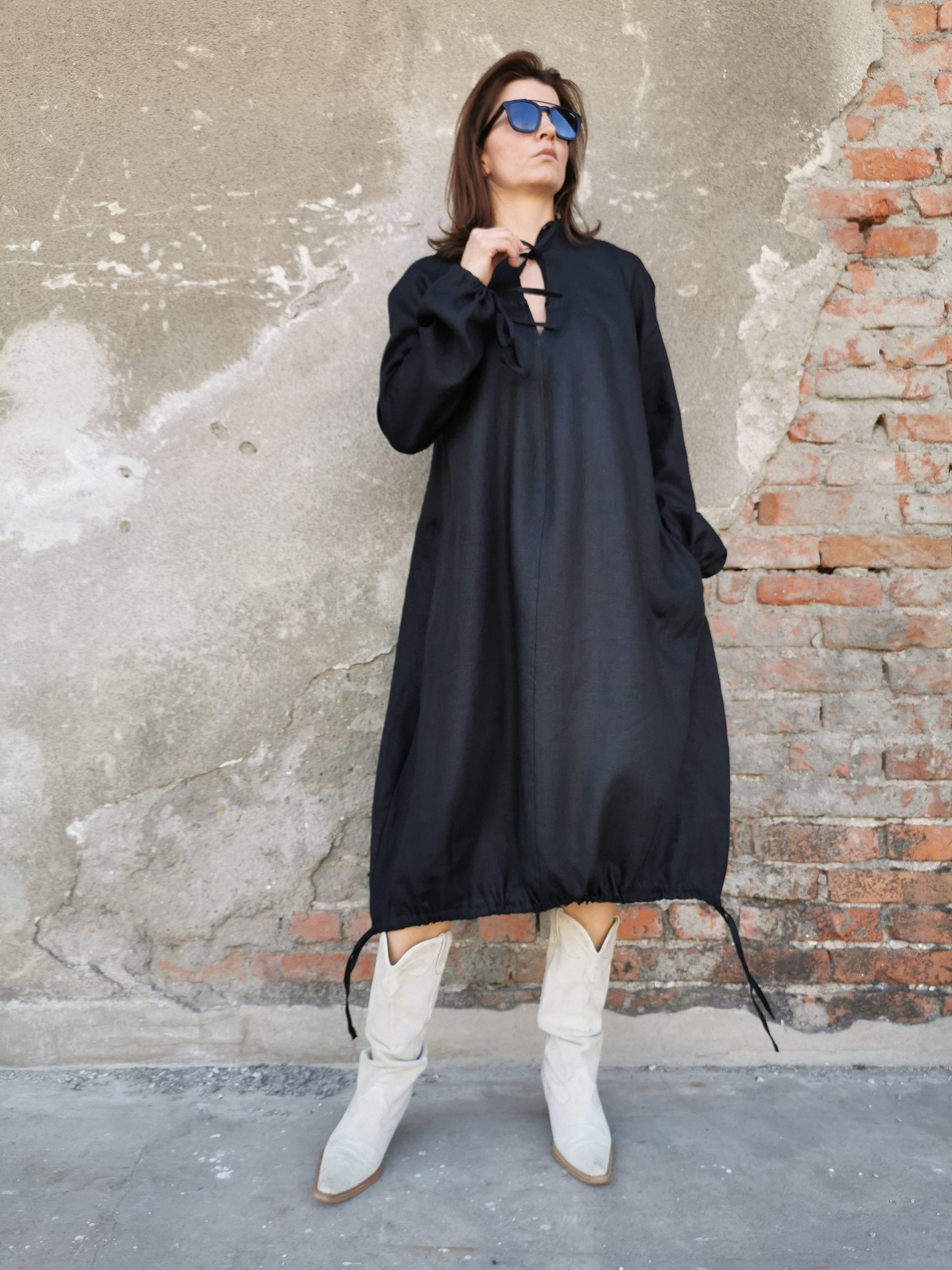 Black Tunic Dress Etsy Canada