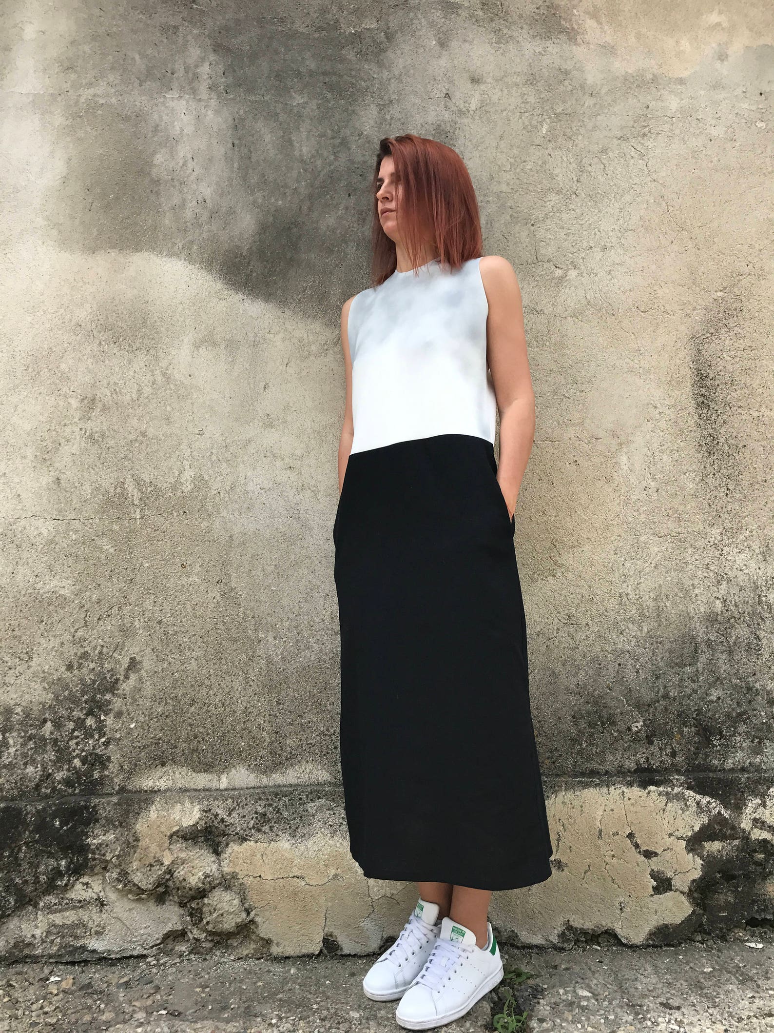 Linen Dress Casual Dress Party Dress Monochrome Dress Etsy