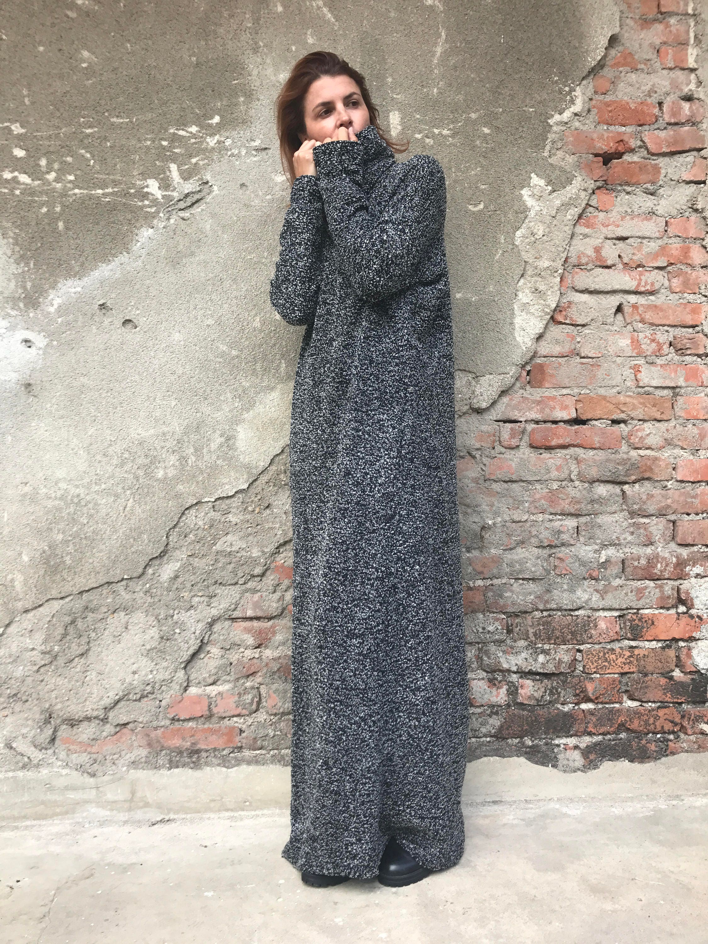 Knitted Dress, Plus Size Dress, Oversized Dress, Winter Maxi Dress