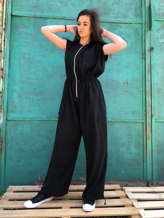 SHORT SLEEVE JUMPSUIT ZW COLLECTION - Ecru