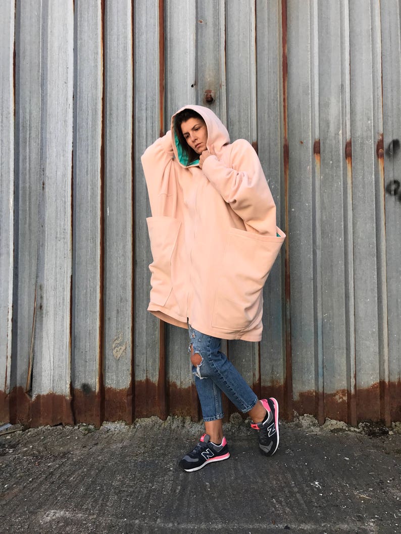 Winter Coat Plus Size Coat Pink Coat Wool Coat Loose Fit - Etsy