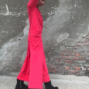 Red Maxi Dress, Red Dress, Abaya Dress, Loose Dress, Plus Size Kaftan, Maxi Dress, Futuristic Clothing, Minimalist Dress, Plus Size Kaftan image 6