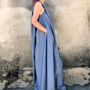 Japanese Clothing, Women Jumpsuit, Denim Jumpsuit, Women Kaftan Dress, Summer Jumpsuit, Maxi Jumpsuit, Extravagant Jumpsuit, Cotton Jumpsuit image 2