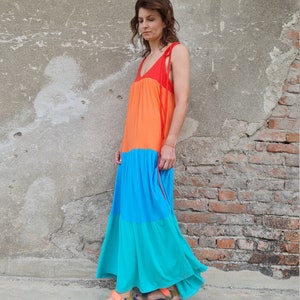 Colorful Summer Dress, String Maxi Dress, Long String Dress, Sleeveless Summer Dress, Woman Summer Dress, Long Summer Dress, Beach Dress, image 2