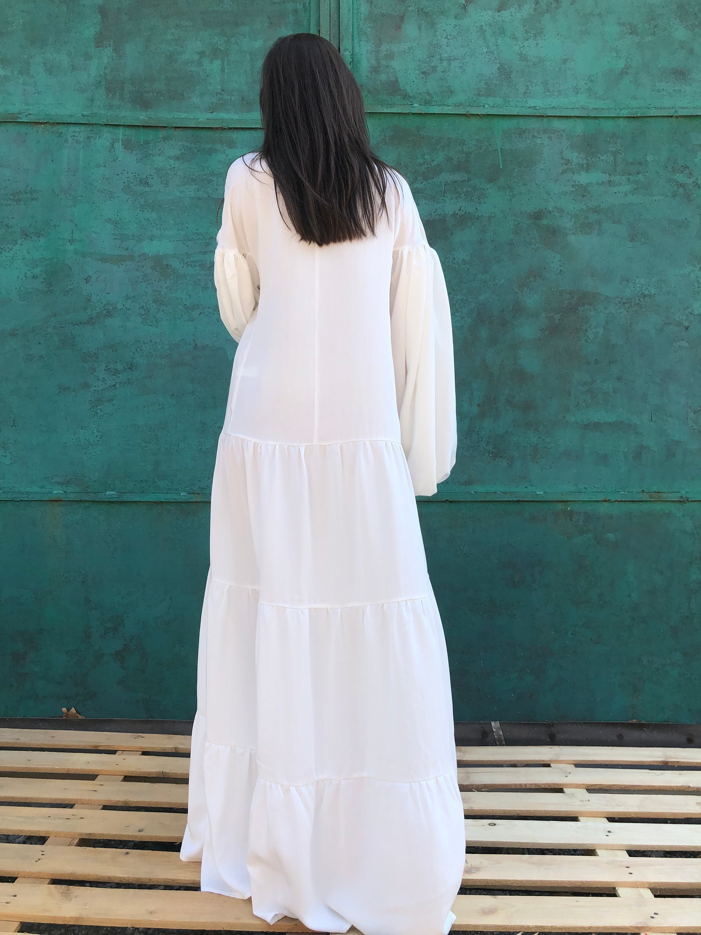 White Maxi Dress, Maxi Dress, Long Sleeves White Dress, Summer Maxi Dress,  Maternity Maxi Dress, Summer Wedding Dress, White Dress - Etsy New Zealand