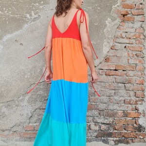 Colorful Summer Dress, String Maxi Dress, Long String Dress, Sleeveless Summer Dress, Woman Summer Dress, Long Summer Dress, Beach Dress, image 6