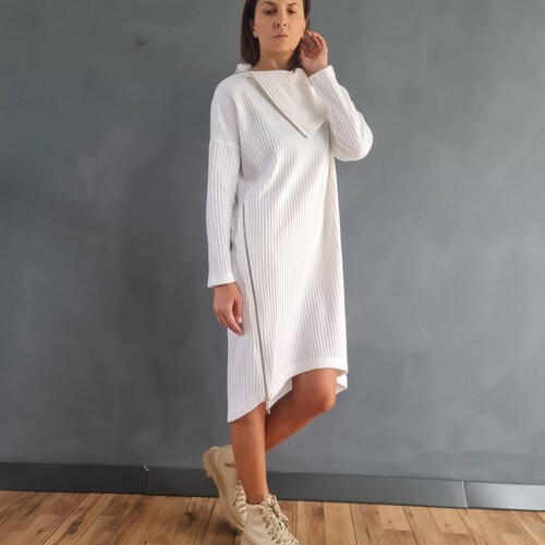 white sweater dress midi meline knitted pleated this midi is a cozy go to Lulus | Ivory Ribbed Dolman