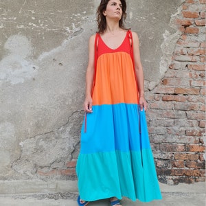 Colorful Summer Dress, String Maxi Dress, Long String Dress, Sleeveless Summer Dress, Woman Summer Dress, Long Summer Dress, Beach Dress, image 4