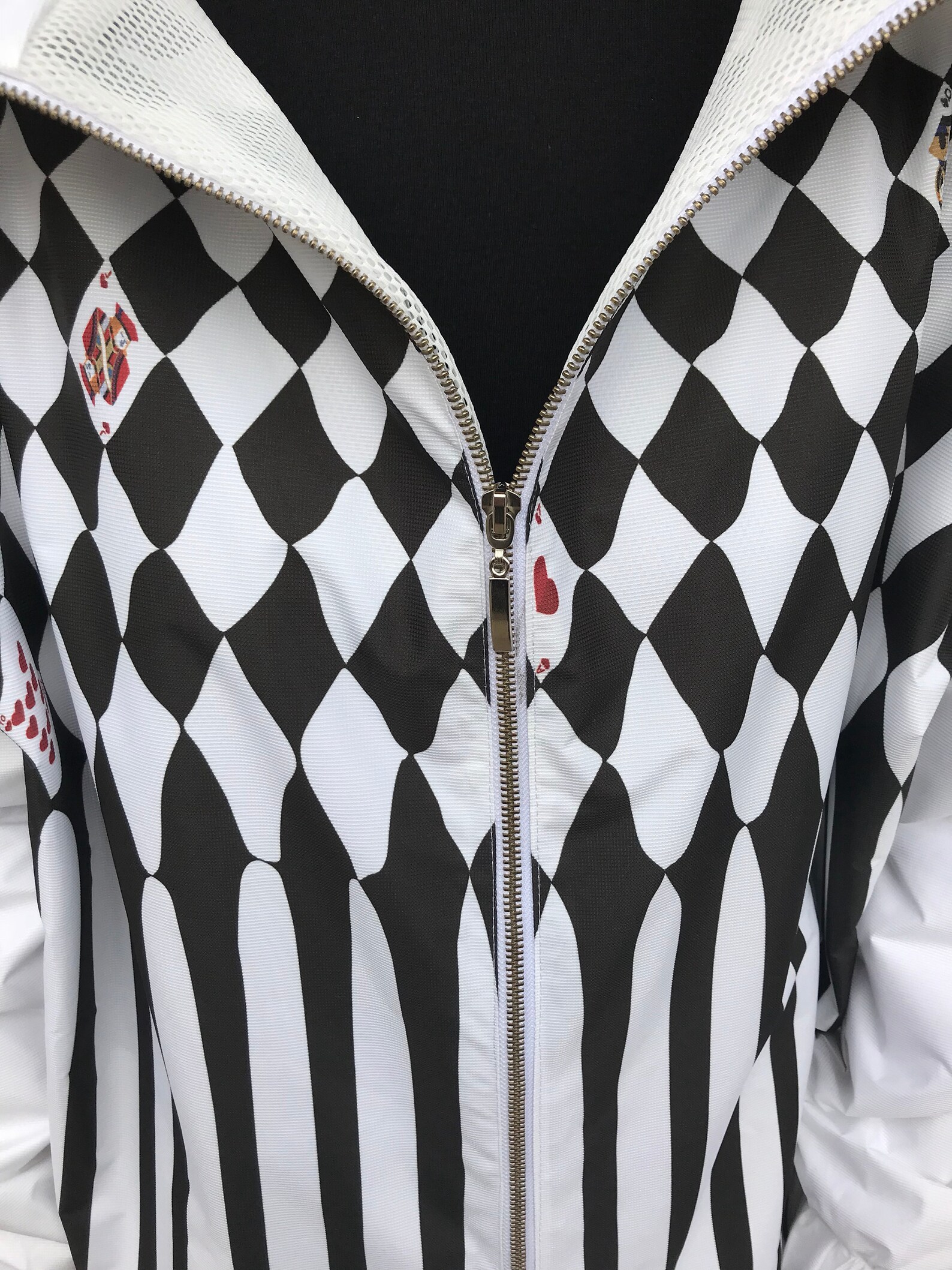 Designer Print Jacket, Black and White Jacket, Wearable Art, Womens Art