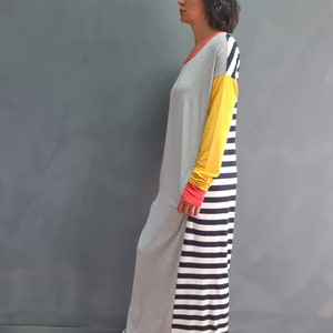 Long Sleeves Maxi Dress, Loose Maxi Dress, Colorful Maxi Dress, Long Maxi Dress, Sweater Maxi Dress, Maxi Kaftan Dress, Long Loose Dress 画像 5