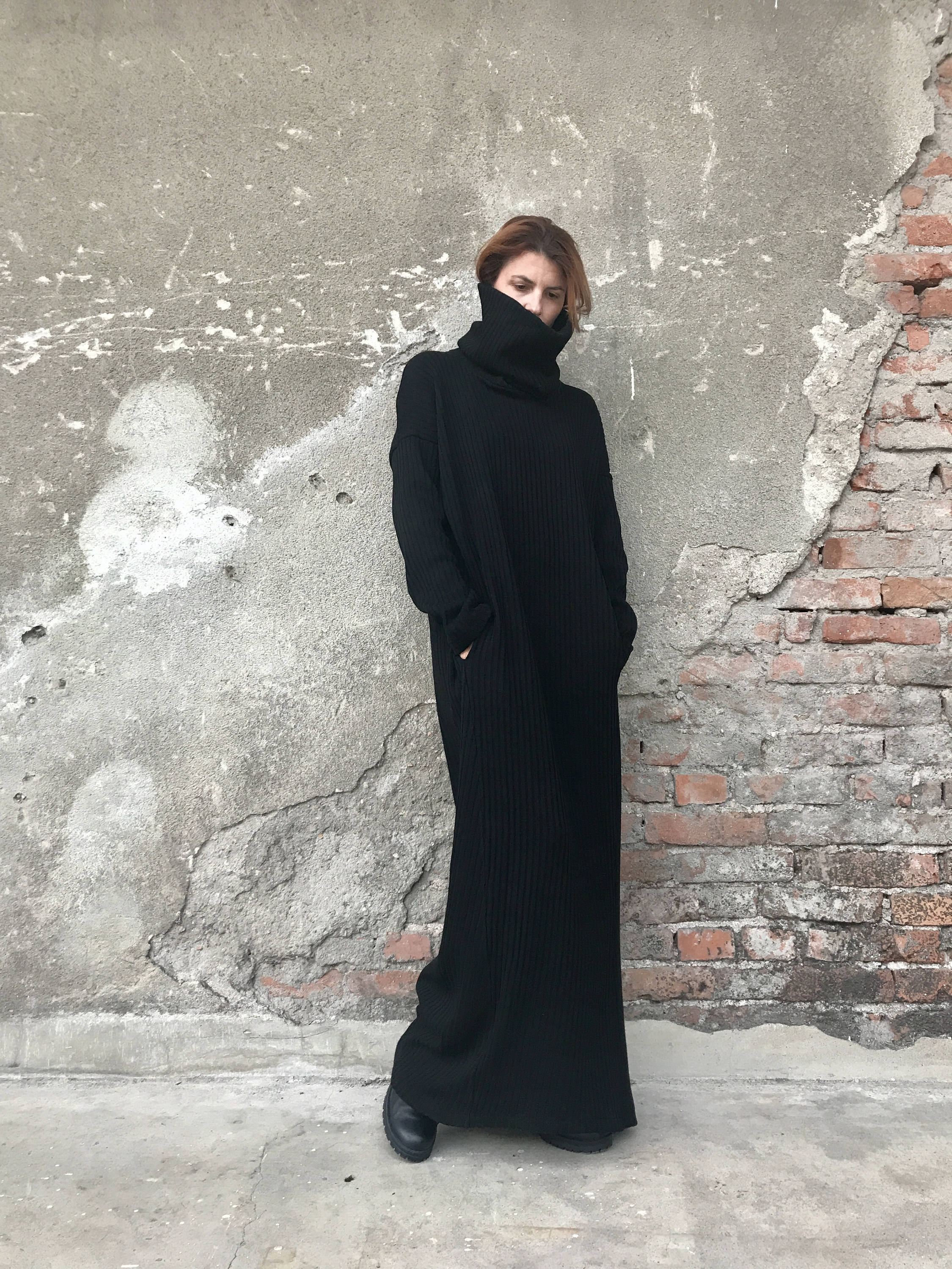 black knit dress Venus Long Sleeve Dress main image 0