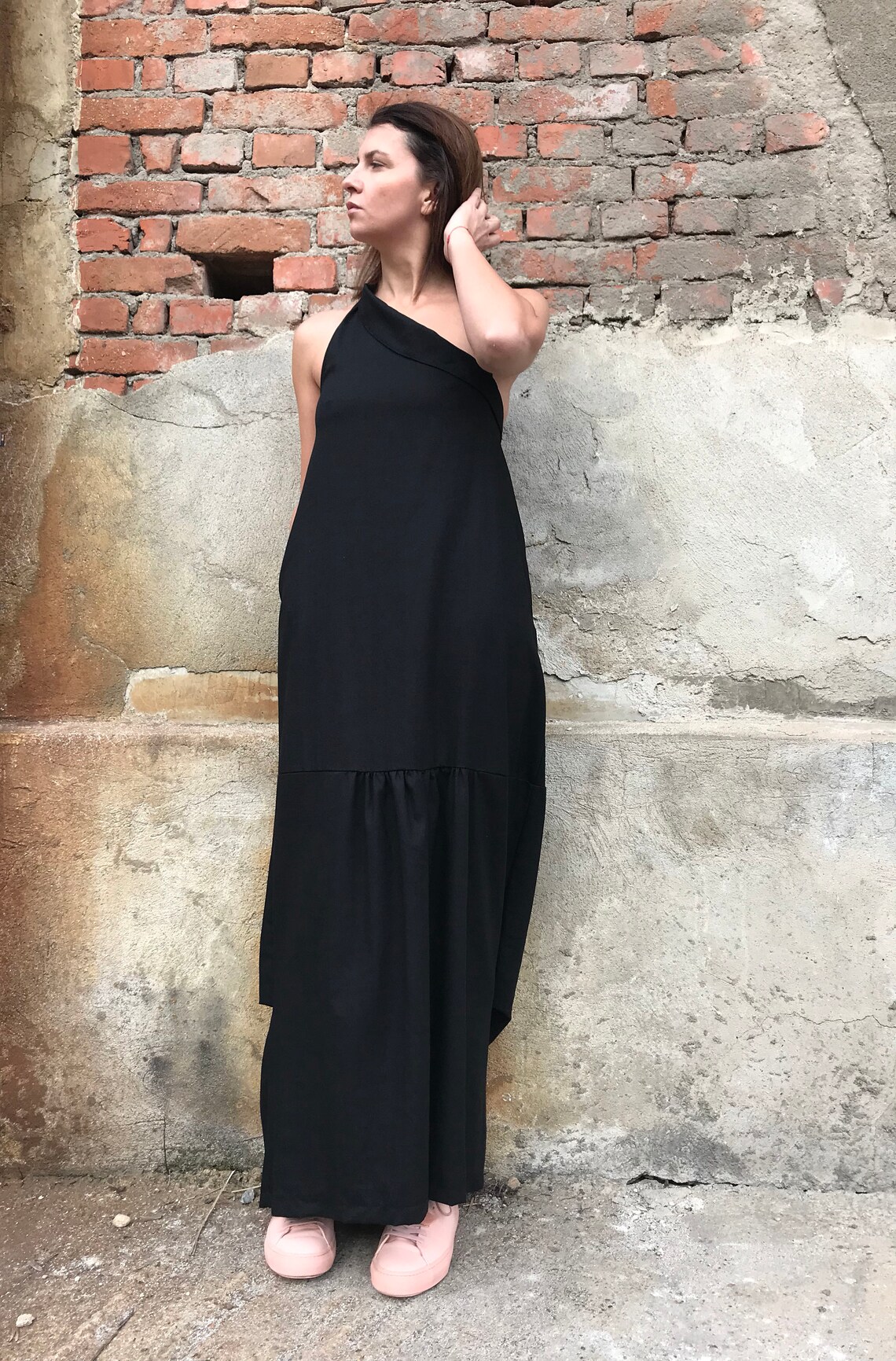 Long Linen Dress Backless Linen Dress Elegant Linen Dress - Etsy