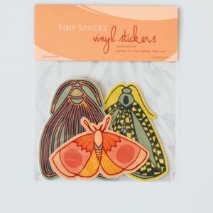 Moth Vinyl Sticker Pack, 3 stickers