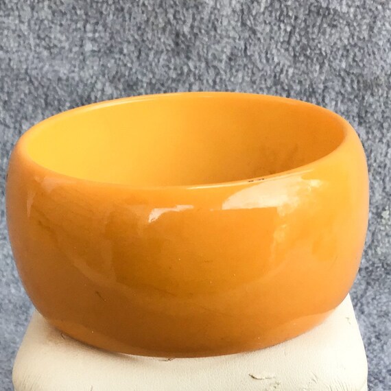 Butterscotch Bakelite Bangle Bracelet Statement C… - image 2