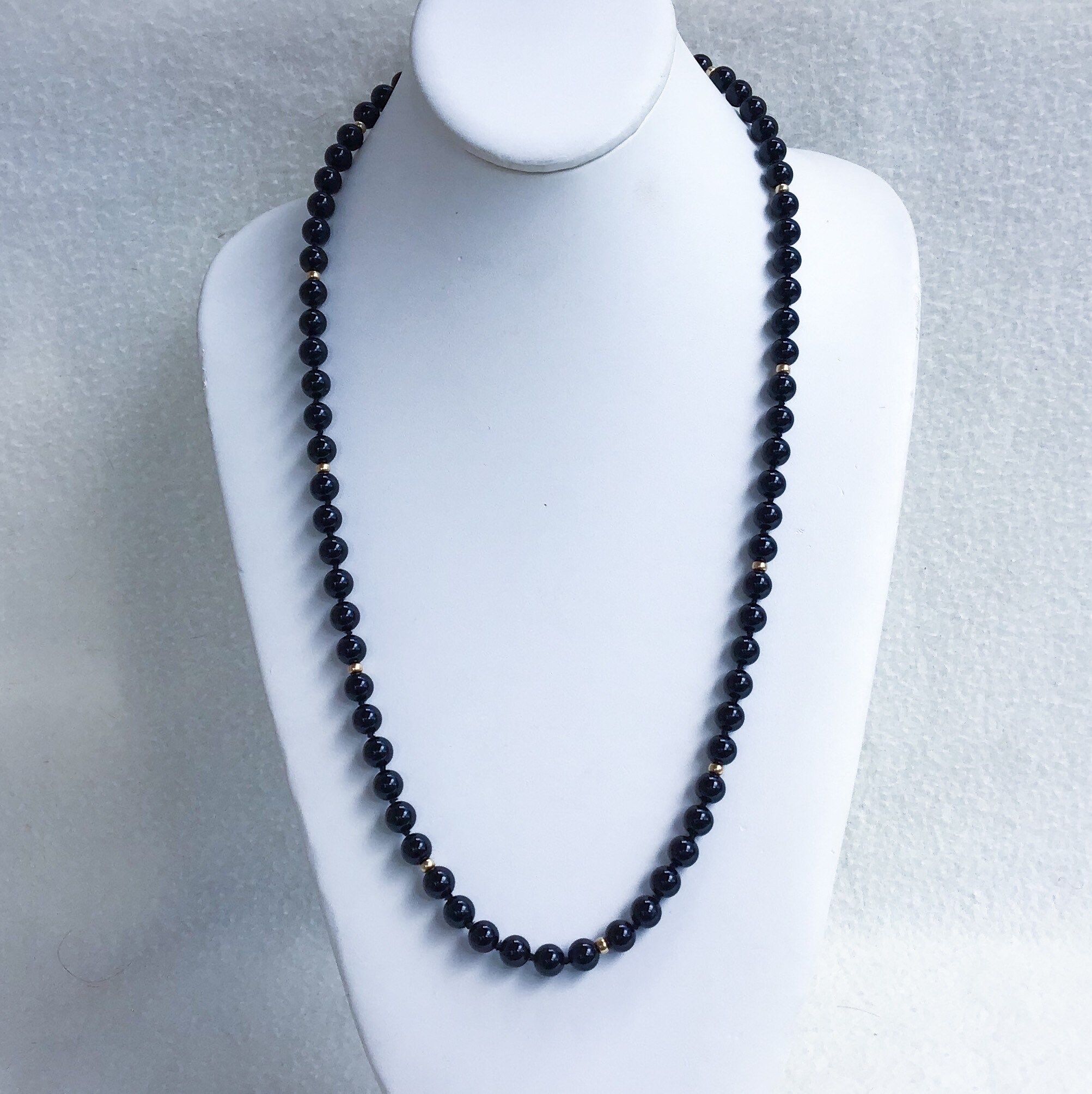★SENTIMENTS★ NO.498 [BLACK] NECKLACE 14K Yellow Gold Black Diamond Necklace 44ct – KyleChanDesign