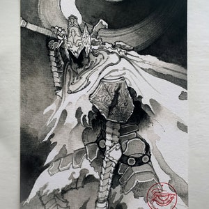 Ritter Artorien / / dunkle Seelen / / A5 Kunstdruck