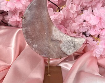 ピンクアメジスト ムーン A ピンクアメジストムーンとクォーツ 2927 - Etsy 日本