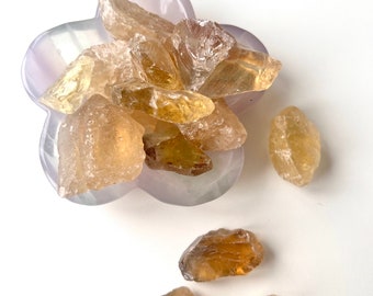 Natural Raw Citrine from Brazil, Honey Citrine, Natural Citrine crystal, tumbled Citrine