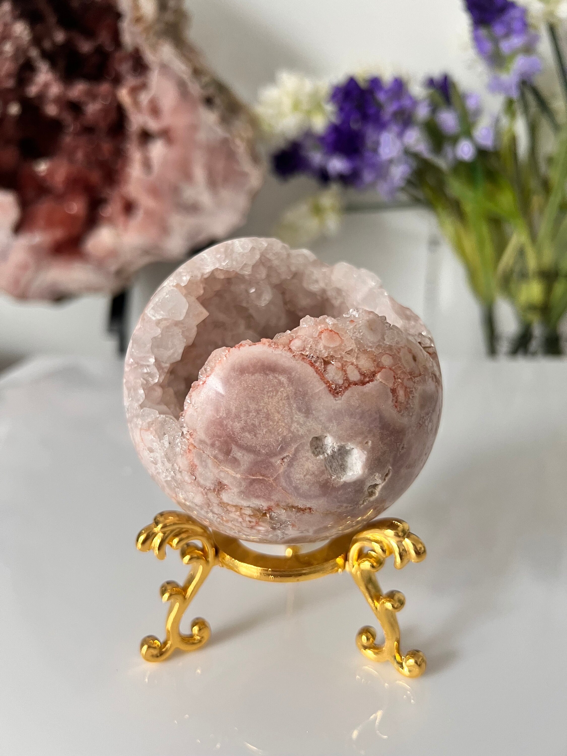 ドゥルージー ピンク アメジスト スフィア/ピンク アメジスト