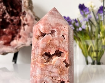 Pink Amethyst tower/ Pink Amethyst Crystal Point/ Pink Amethyst Crystal/ Pink Amethyst sphere/ Gift for her
