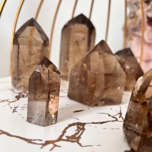 Smokey Quartz Crystal Point/ Smoky Quartz Tower/ Quartz tower/ gift for her/ gift for him