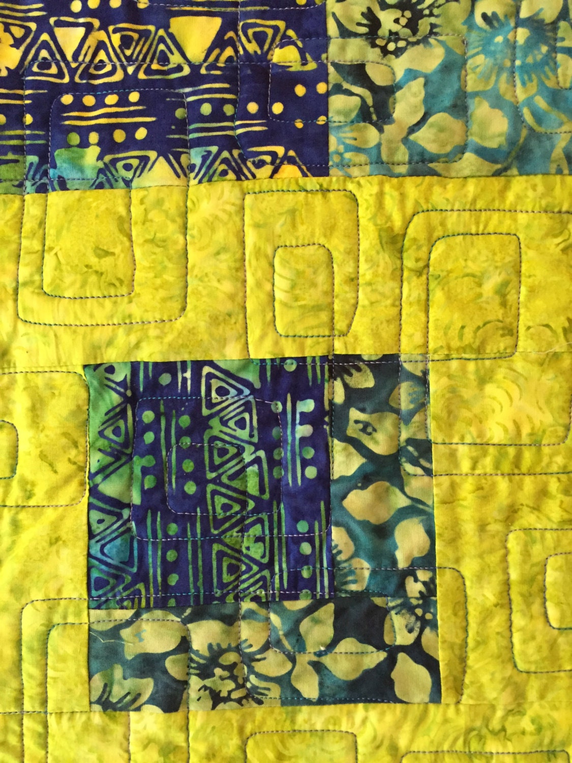 Beautiful Batik Quilted Wall Hanging Etsy