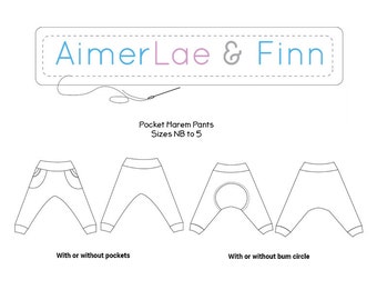 AimerLae & Finn Pocket Harem Pants size NB to 5