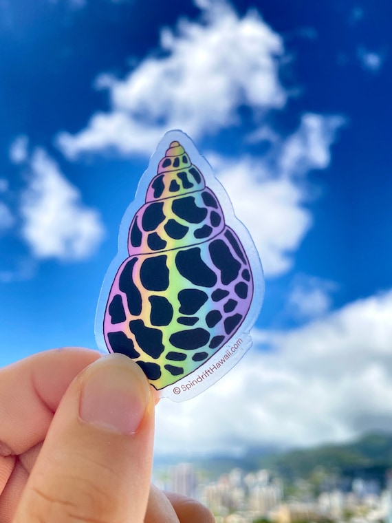 Rainbow Babylon Shell Clear 2” Vinyl Die Cut Sticker