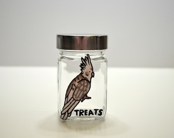 Bird Treat Jar | Parrot Food Canister