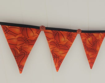 BASKETBALL FABRIC BANNER Bunting, Basketball Party Decor, Sports  Photo Prop Banner, Basketball Birthday Party, Basketball Baby Shower