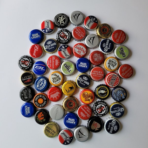 50 Beer Caps, Used Beer Caps, Beer Bottle Caps, Bottle Caps, Beer Caps, Beer Caps Craft, Assorted Beer Caps, Bulk Beer Caps, Beer Craft Art