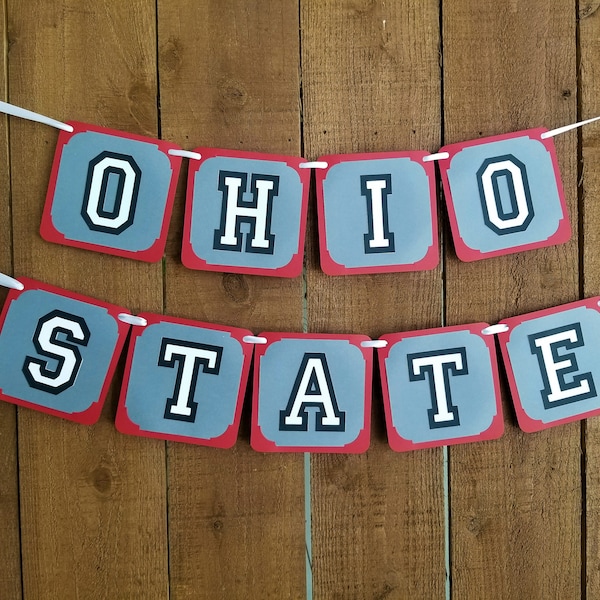 OHIO STATE BANNER, Ohio State Graduation Banner, Graduation Banner, Ohio State Party Decor, Ohio State Decor, Ohio State Photo Prop Banner