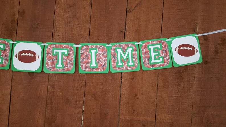 Birthday Party Football Party Decor Football Birthday Banner Football Party Decor FOOTBALL GAME TIME Banner Football Birthday Decor