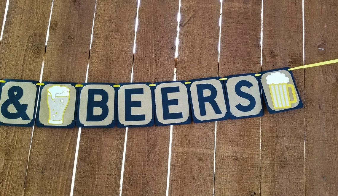 CHEERS and BEERS BANNER Beer Banner Beer Birthday Banner Etsy