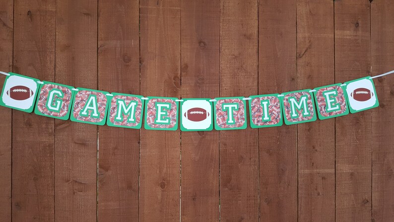 Birthday Party Football Party Decor Football Birthday Banner Football Party Decor FOOTBALL GAME TIME Banner Football Birthday Decor