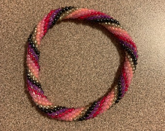 Seed Bead Crocheted Bracelet