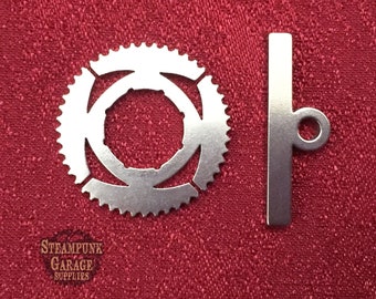 x1 CLASP - Gear Cog Sprocket - 304 laser-cut stainless steel - Original design!