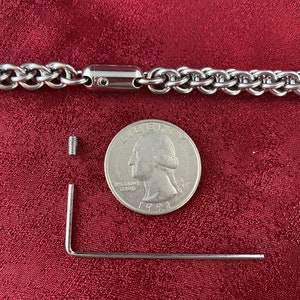 Locking Hex Key Clasp - “Pill” shape - Original design! (Breakaway links included)