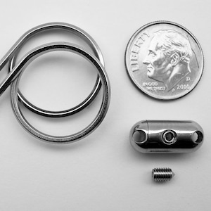 Locking Hex Key Clasp - Pill Shape - Original Design! (Breakaway Links Included) - Custom Chainmaille Jewelry Supplies