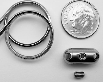Locking Hex Key Clasp - Pill Shape - Original Design! (Breakaway Links Included) - Custom Chainmaille Jewelry Supplies