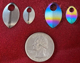 PREMIUM Titanium "scales" for making scalemaille and chainmaille Jewelry - Two sizes!