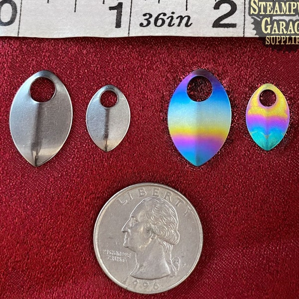 PREMIUM Titanium "scales" for making scalemaille and chainmaille Jewelry - Three sizes!