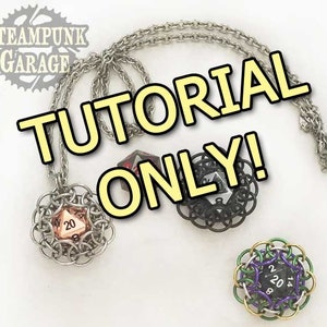 TUTORIAL Only! - Dice Holder Pendant Instruction - Custom Chainmaille Jewelry Digital Download - Supplies SOLD SEPARATELY!