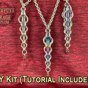 x3 Kits - Caged Spike Pendant - Stainless Steel and Titanium w/ Digital Download Tutorial - A Spike in a Cage! - ASSEMBLY REQUIRED