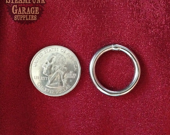 x3 SMALL Stainless Steel Welded Rings - Heavy Duty Marine-Grade 316 - Custom Chainmaille Jewelry Supplies