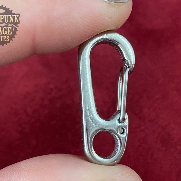 HEAVY DUTY Stainless Steel Gate Clip - Smooth Spring Action - Solid Steel Clasp! - Custom Chainmaille Jewelry Supplies