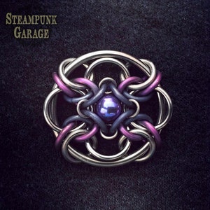 x2 - Forbidden Eye - Titanium & Steel - KIT ONLY - NO Tutorial Included! - Custom Chainmaille Jewelry Materials